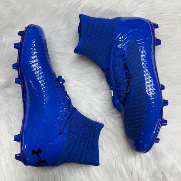 Under Armour Highlight 2 MC Knit Mens Cleats Blue 3027304-400 NEW Sz 11
